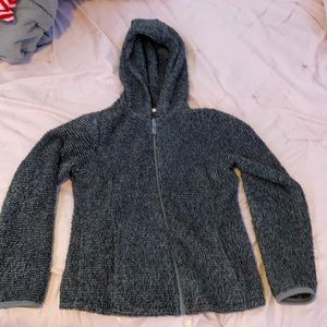 Wonder Nation grey fuzzy jacket size Large 10-12